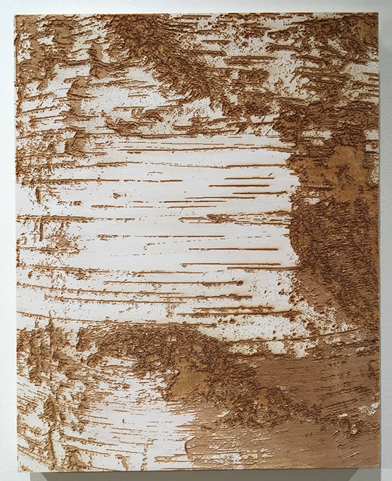  “Simulated Bark #3”, Wooden Photograph, 14' X 11', 2018